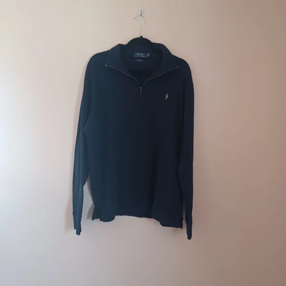 Men's Polo Ralph Lauren Estate Rib Quarter Zip Large - Picture 4 of 10